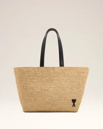 Naturfärgad Ami de Coeur-väska i raffia Naturfärgad Ami de Coeur-väska i raffia