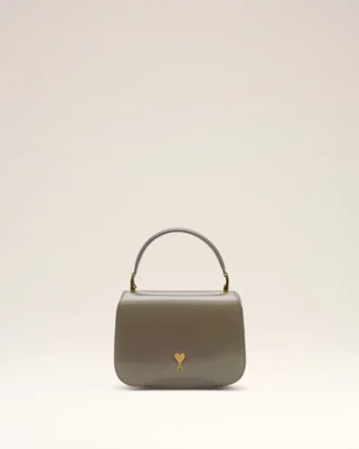 Paris Paris-väska med handtag i grått glansigt läder