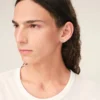 Silver- och mässingsörhängen Ami de Coeur med hamrad yta Silver- och mässingsörhängen Ami de Coeur med hamrad yta