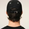 Svart Ami de Coeur Cap i bomull med filtplatta Svart Ami de Coeur Cap i bomull med filtplatta