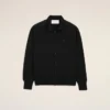 Svart Ami de Coeur Cardigan i ull med skjortkrage Svart Ami de Coeur Cardigan i ull med skjortkrage