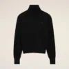 Svart Ami de Coeur-tröja med polokrage i ull Svart Ami de Coeur-tröja med polokrage i ull