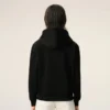 Svart bomull Red Ami de Coeur Hoodie med dragkedja