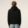 Svart bomull Red Ami de Coeur Hoodie med dragkedja