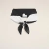 Svart bomulls-Ami de Coeur-scarf med tryck