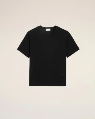 Svart bomulls Ami de Coeur T-Shirt