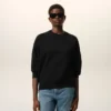 Svart bomullssweatshirt med Ami de Coeur-prägling