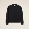 Svart bomullssweatshirt med Ami de Coeur-tryck