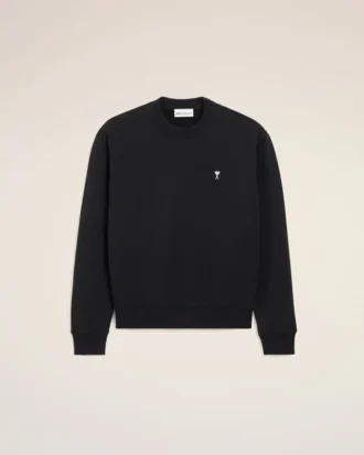 Svart bomullssweatshirt med Ami de Coeur-tryck