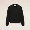 Svart bomullssweatshirt med rött Red Ami de Coeur-tryck Svart bomullssweatshirt med rött Red Ami de Coeur-tryck