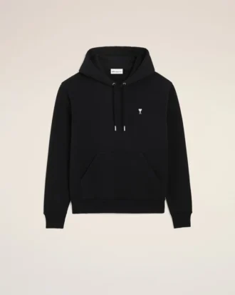 Svart bomullströja med huva från Ami de Coeur Hoodie