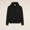Svart bomullströja med Red Ami de Coeur Hoodie