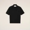 Svart kortärmad Ami de Coeur Polo i ull Svart kortärmad Ami de Coeur Polo i ull