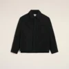 Svart vadderad Ami de Coeur-overshirt i taft Svart vadderad Ami de Coeur-overshirt i taft