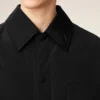 Svart vadderad Ami de Coeur-overshirt i taft Svart vadderad Ami de Coeur-overshirt i taft