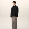 Svart vadderad Ami de Coeur-overshirt i taft Svart vadderad Ami de Coeur-overshirt i taft