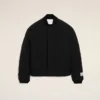 Svart vadderad jacka i nylon Svart vadderad jacka i nylon