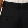 Svarta bermuda-shorts i ny ull med låg midja Svarta bermuda-shorts i ny ull med låg midja