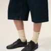 Svarta sneakers i mjukt ko-läder Svarta sneakers i mjukt ko-läder