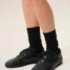 Svarta sneakers i mjukt ko-läder Svarta sneakers i mjukt ko-läder
