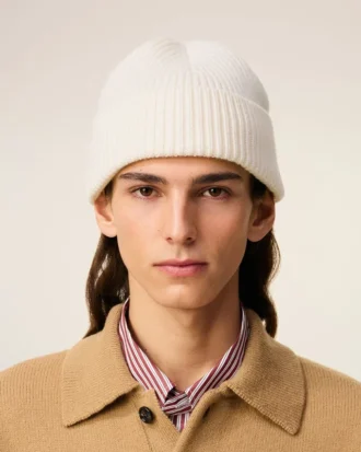 Vit Ami de Coeur Beanie i ull