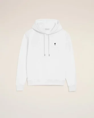 Vit Ami de Coeur Hoodie i bomull