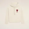 Vit Ami de Coeur Hoodie i bomull Vit Ami de Coeur Hoodie i bomull