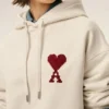 Vit Ami de Coeur Hoodie i bomull Vit Ami de Coeur Hoodie i bomull