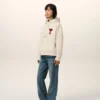 Vit Ami de Coeur Hoodie i bomull Vit Ami de Coeur Hoodie i bomull