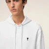 Vit Ami de Coeur Hoodie i bomull Vit Ami de Coeur Hoodie i bomull