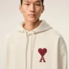 Vit Ami de Coeur Hoodie i bomull Vit Ami de Coeur Hoodie i bomull
