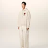 Vit Ami de Coeur Hoodie i bomull Vit Ami de Coeur Hoodie i bomull