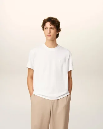 Vit Ami de Coeur T-Shirt i ekologisk bomull