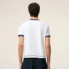 Vit Ami de Coeur T-Shirt med stickad bomullspatch Vit Ami de Coeur T-Shirt med stickad bomullspatch