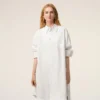 Vit bomull Ami de Coeur vid skjortklänning Vit bomull Ami de Coeur vid skjortklänning