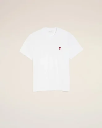 Vit bomull Red Ami de Coeur T-shirt
