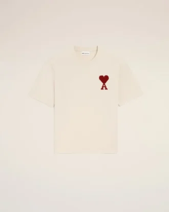 Vit bomulls-Ami de Coeur T-Shirt
