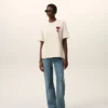 Vit bomulls-Ami de Coeur T-Shirt
