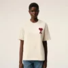 Vit bomulls-Ami de Coeur T-Shirt