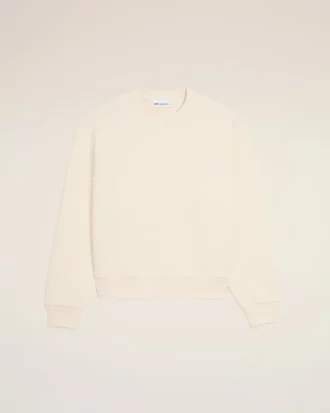 Vit bomullssweatshirt med Ami de Coeur-prägling