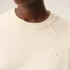 Vit bomullssweatshirt med Ami de Coeur-prägling Vit bomullssweatshirt med Ami de Coeur-prägling
