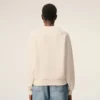 Vit bomullssweatshirt med Ami de Coeur-prägling Vit bomullssweatshirt med Ami de Coeur-prägling