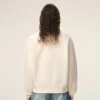Vit bomullssweatshirt med Ami de Coeur-prägling Vit bomullssweatshirt med Ami de Coeur-prägling