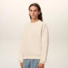 Vit bomullssweatshirt med Ami de Coeur-prägling Vit bomullssweatshirt med Ami de Coeur-prägling