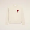 Vit bomullssweatshirt med Ami de Coeur-tryck Vit bomullssweatshirt med Ami de Coeur-tryck