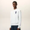 Vit bomullssweatshirt med Ami de Coeur-tryck Vit bomullssweatshirt med Ami de Coeur-tryck