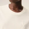 Vit bomullst-shirt med Ami de Coeur-prägling Vit bomullst-shirt med Ami de Coeur-prägling