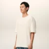 Vit bomullst-shirt med Ami de Coeur-prägling Vit bomullst-shirt med Ami de Coeur-prägling