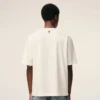 Vit bomullst-shirt med Ami Paris Heritage-tryck