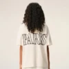 Vit bomullst-shirt med Ami Paris-tryck Vit bomullst-shirt med Ami Paris-tryck